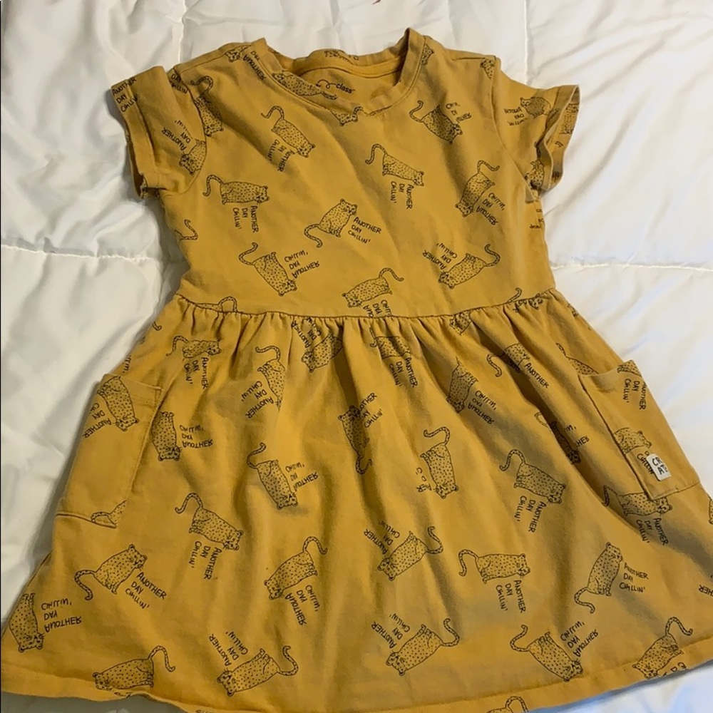 Yellow T-shirt dress